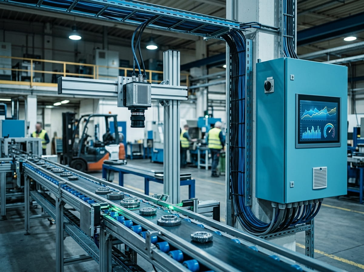 اتصال سیستم بینایی ماشین به PLC خط تولید
