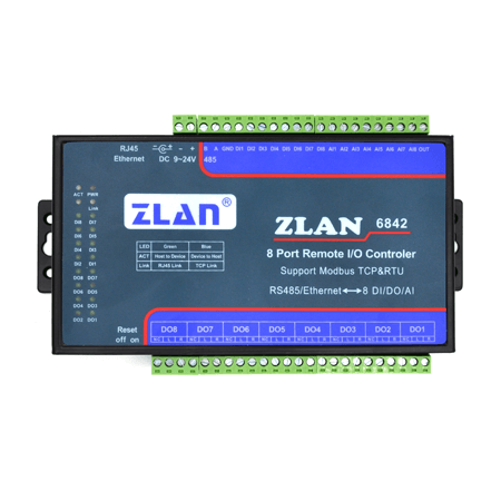 ماژول ورودی و خروجی تحت شبکه ۸ کانال ZLAN6842 - رویتگر