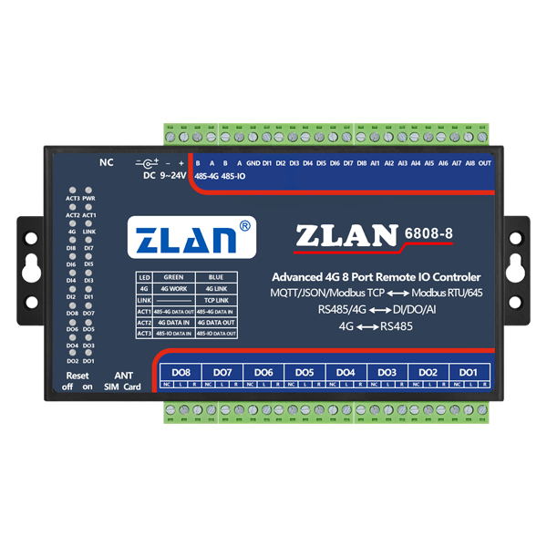 ماژول کنترل ورودی و خروجی ریموت ۸ کانال ZLAN6808_1 - رویتگر